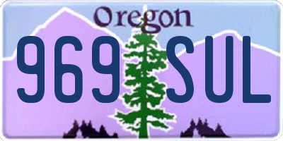 OR license plate 969SUL