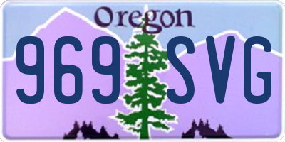 OR license plate 969SVG