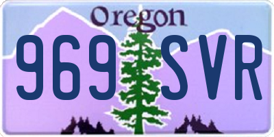 OR license plate 969SVR