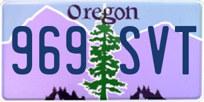 OR license plate 969SVT