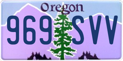 OR license plate 969SVV
