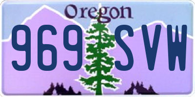 OR license plate 969SVW