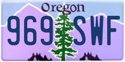 OR license plate 969SWF