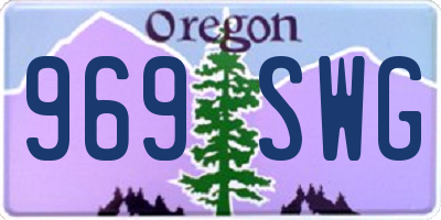 OR license plate 969SWG