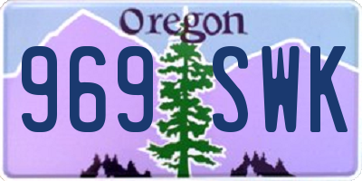 OR license plate 969SWK