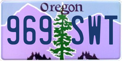 OR license plate 969SWT