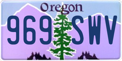 OR license plate 969SWV
