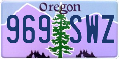 OR license plate 969SWZ