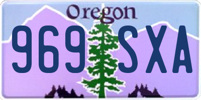 OR license plate 969SXA