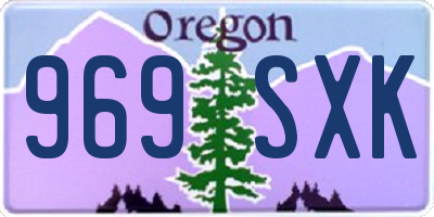 OR license plate 969SXK