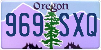 OR license plate 969SXQ