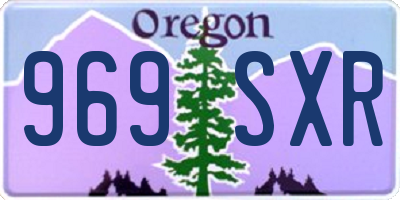 OR license plate 969SXR
