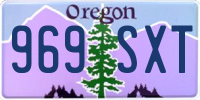 OR license plate 969SXT