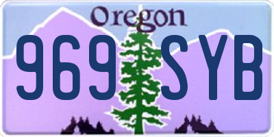 OR license plate 969SYB