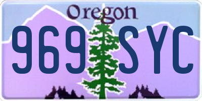 OR license plate 969SYC
