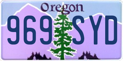 OR license plate 969SYD