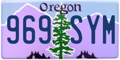 OR license plate 969SYM