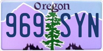 OR license plate 969SYN