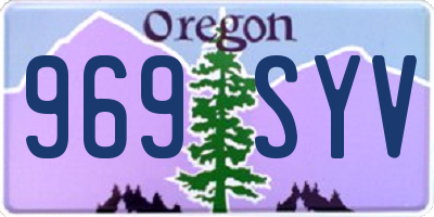 OR license plate 969SYV