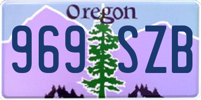 OR license plate 969SZB