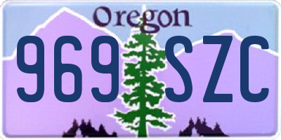 OR license plate 969SZC