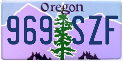OR license plate 969SZF