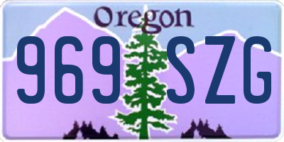 OR license plate 969SZG