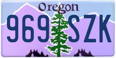 OR license plate 969SZK