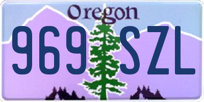 OR license plate 969SZL