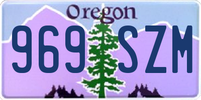 OR license plate 969SZM