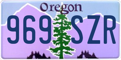 OR license plate 969SZR