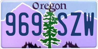 OR license plate 969SZW