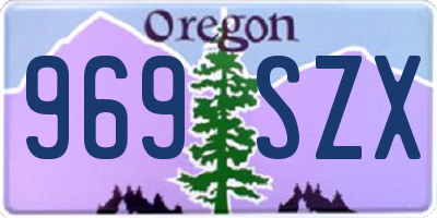 OR license plate 969SZX