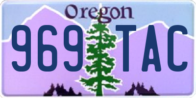 OR license plate 969TAC
