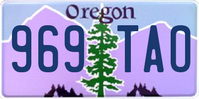 OR license plate 969TAO