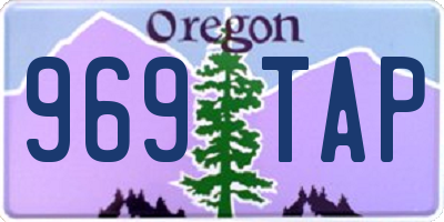 OR license plate 969TAP