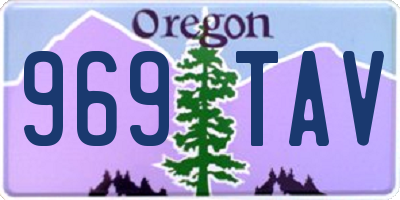 OR license plate 969TAV