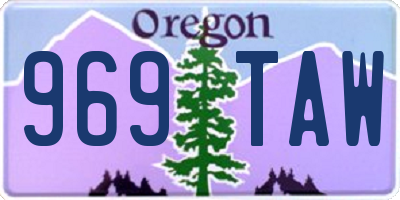 OR license plate 969TAW