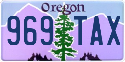 OR license plate 969TAX