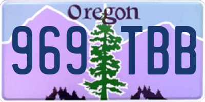OR license plate 969TBB