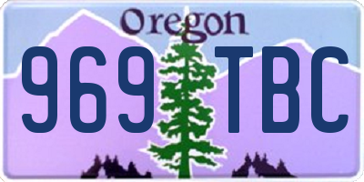 OR license plate 969TBC