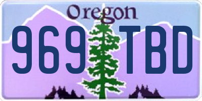 OR license plate 969TBD