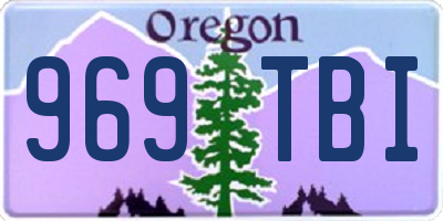 OR license plate 969TBI