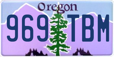 OR license plate 969TBM