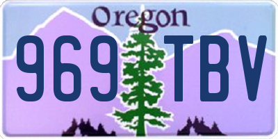 OR license plate 969TBV