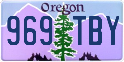 OR license plate 969TBY