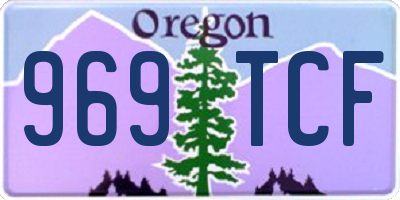 OR license plate 969TCF
