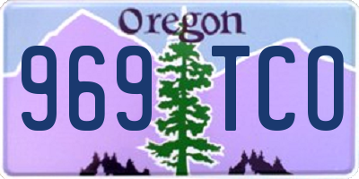 OR license plate 969TCO
