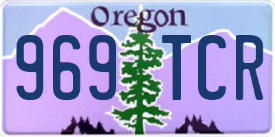 OR license plate 969TCR