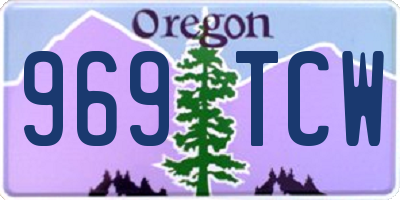 OR license plate 969TCW